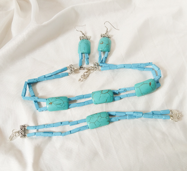 Amethyst Stone Necklace Set