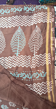 Handwoven Chanderi Cotton-Silk Dabu Print Saree| Brown