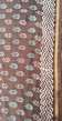 Handwoven Chanderi Cotton-Silk Dabu Print Saree| Brown