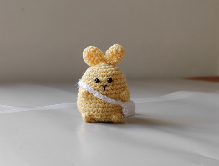 Amigurumi Bunny Bag Charm | Handmade Crochet Car Hanging