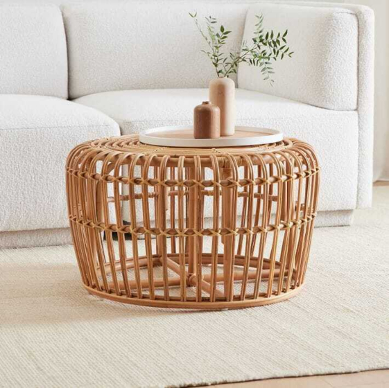 Handmade Bamboo & Cane Table