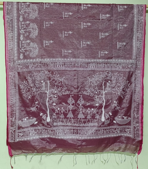 Tissu print saree with BP