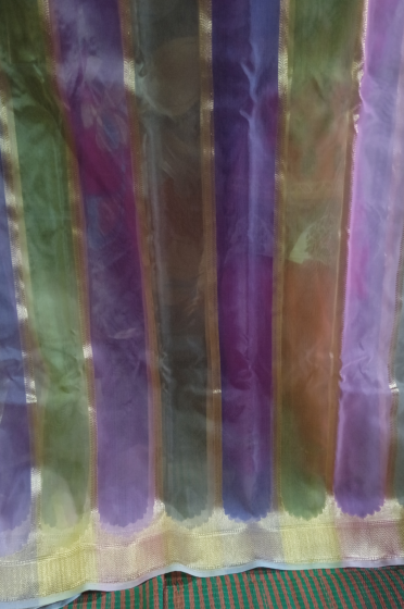 Handwoven Kora and Katan Silk Saree