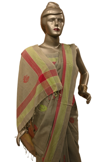 Handloom Anwa saree | Earthy Brown