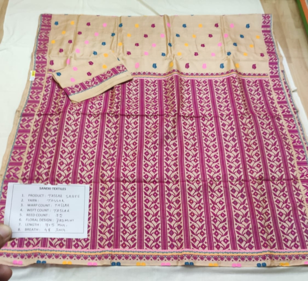 Handloom Pink Silk Saree -Ideal for Party