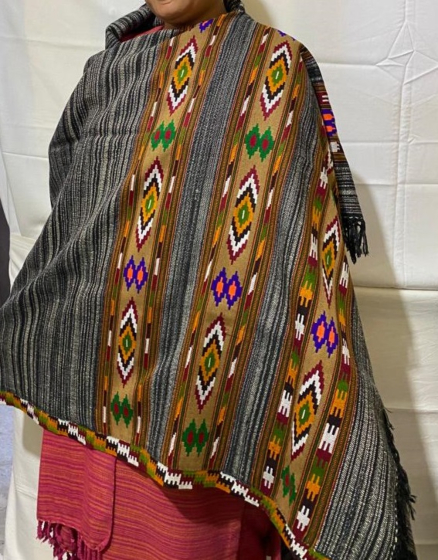 Women's Charcoal Color Shawl