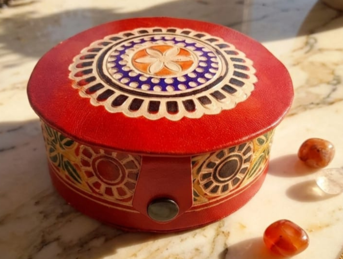 Genuine Leather Handcrafted Jewelry Box 