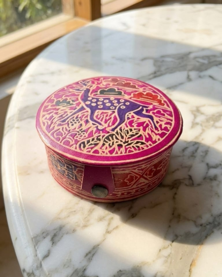 Genuine Leather Handcrafted Jewelry Box 