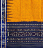 Yellow Blue Nuapatna Handwoven Single Ikat Cotton Saree SMCSAR1270