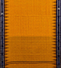 Yellow Blue Nuapatna Handwoven Single Ikat Cotton Saree SMCSAR1270