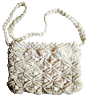 White macrame piping Handicraft Sling bag, Tote Bag