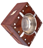 Wooden Handmade Ashtray with Cigarette Holder 4 Slots for Home Office Car