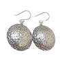 Hand-Polished Spiral Brass Silver-Plated Earrings