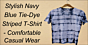 Stylish Tie-Dye T-Shirt in Navy Blue - 100% Cotton Bio Wash Crew Neck