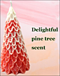 Festive Christmas Tree Candle  Pine Scented Eco-Friendly Holiday Decor
