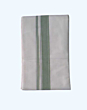 Plain Cream Dhothi with Olive Border | Cotton