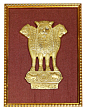Brass Antique Styamev Jayate With Frame