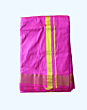 Rose Colour Dhothi and Angavastram Set