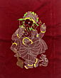 Lord Ganesha Wall Hanging Hand Embroidery Painting 