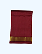 Maroon Silk Dhothi & Angavastram Set
