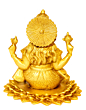 BRASS GANESH LOTUS 8 INCH  