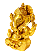 BRASS GANESH SITTING 8 INCH