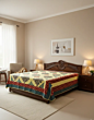 Large Applique Patchwork Double Size Bedsheet | Decorative Cotton Bedding
