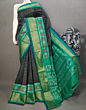 ikkat silk kaddi border saree