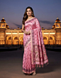 Kota Staple Madhubani Printed Saree with Golden Zari Border & Blouse - Premium Viscose Collection