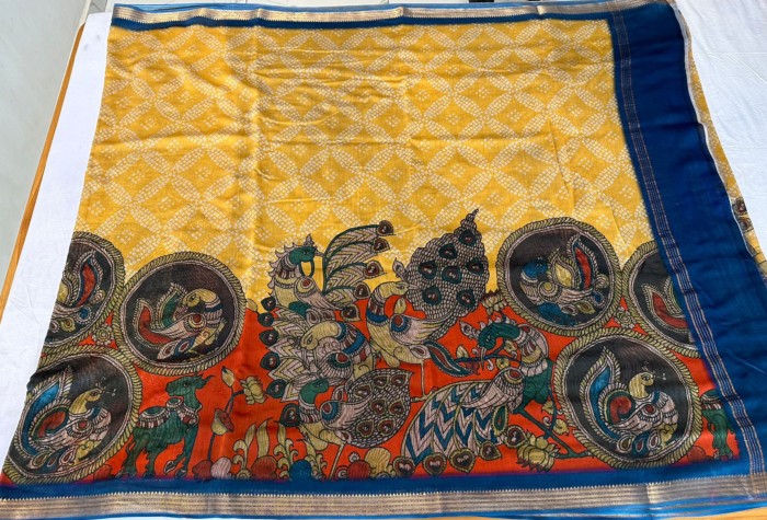 Gadwal Saree Bandhani Print