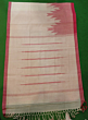 Handmade Ponduru Khadi Jamdani Saree with blouse piece I White