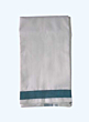 Plain Dhothi with Dark Green Color Border  |  Cream