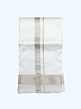 Cream color dhothi with light brown color zari border