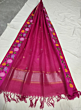 Handmade Kota Doria Dupatta I Dark Pink