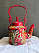 Handmade Decorative Tea Kettle I Red