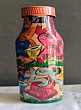 Hand-Painted Decorative Water Bottle I 10 inches