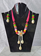Handmade Bohemian Bloom Colorful Thread & Shell Necklace Set I Multicolour
