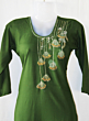 Zari And Zardozi Green Kurti for Women