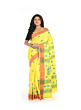 Handloom Khesh Cotton Saree I Yellow