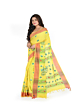 Handloom Khesh Cotton Saree I Yellow