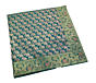 Brocade Silk Table Cloth Square 1 Meter x 1 Meter | Decorative Dining Table Mat with Golden Jacquard Weave | Elegant Home Decor for Festive & Special Occasions - Emerald Green