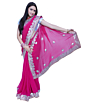 Dark Pink Gota Patti Saree