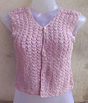 Crochet Sleeveless Top | Pink