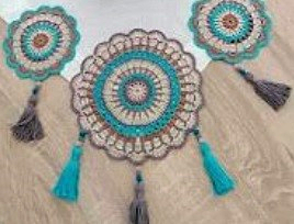 Edge Coaster with Tassels 