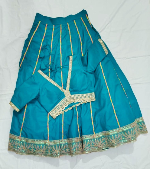 Pure Handloom Lehenga Choli Set | Blue