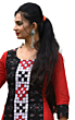 Red and Black sambalpuri kurti