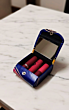 Handcrafted Leather Lipstick Case with Mirror for 3 Lipsticks