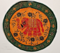 ROUND TABLE MATS WITH ELEPHANTS DESIGN