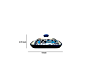 Ceramic Dish with Lid | Blue Pottery