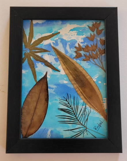 Foliage 2- Wall decor made from dry leaves